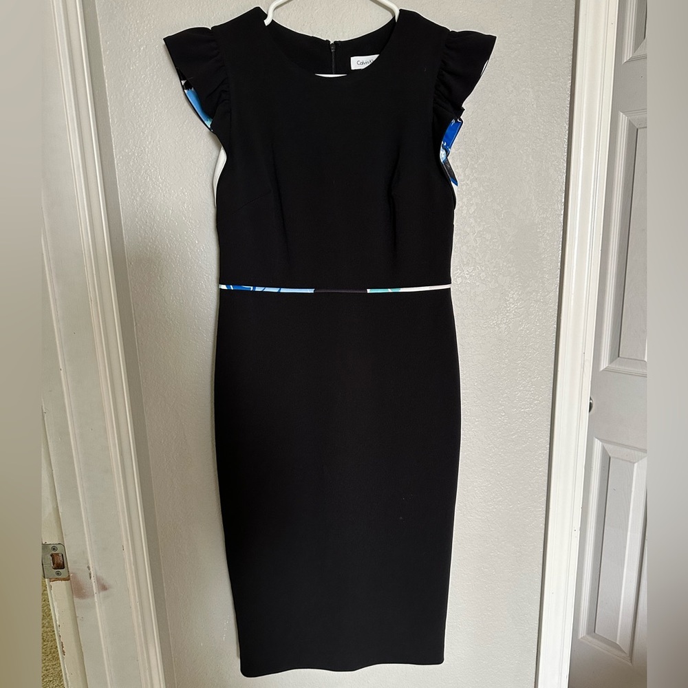 Calvin Klein black sheath dress. Size 8